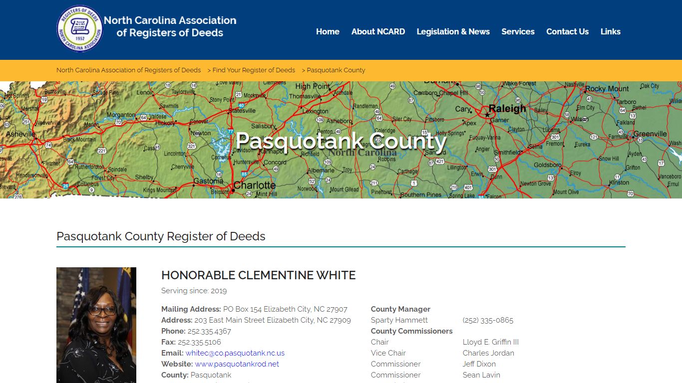 Pasquotank County – North Carolina Association of Registers of Deeds